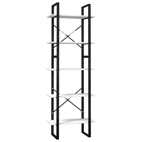 vidaXL Bibliothèque à 5 niveaux Blanc 60x30x175 cm Bois de pin