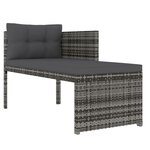 vidaXL Ensemble à manger de jardin 4Pièces coussins Gris Résine tressée