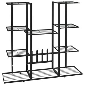 vidaXL Support à plantes 94 5x25x89 cm Noir Fer