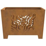 vidaXL Braise Marron 60 x 60 x 40 cm Acier résistant aux intempéries