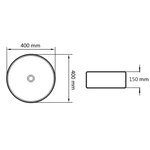 vidaXL Lavabo ronde Céramique Blanc 40 x 15 cm