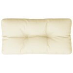 vidaXL Coussin de palette crème 80x40x12 cm tissu