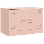 vidaXL Meubles TV 2 Pièces rose 67x39x44 cm acier