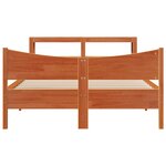 vidaXL Cadre de lit et tête de lit cire marron 150x200 cm bois de pin