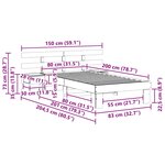 vidaXL Cadre de lit avec tiroir Blanc 80 x 200 cm Bois massif en pin