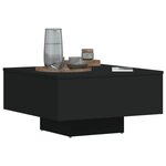 vidaXL Table basse noir 60x60x31 5 cm bois d'ingénierie