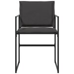 vidaXL Chaises de jardin et coussins lot de 4 noir acier et textilène