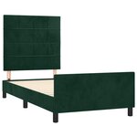 vidaXL Cadre de lit sans matelas vert foncé 90x190 cm velours