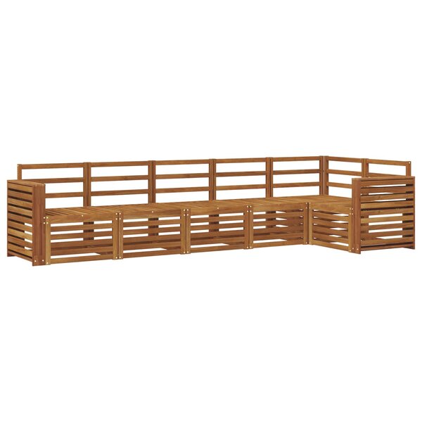 vidaXL Ensemble de canapés d'extérieur 6 pc Naturel Polyester
