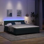 vidaXL Lit à ressorts avec matelas Vert foncé 180 x 200 cm Velours