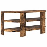 vidaXL MeubleTVd'Angle Chêne fumé 102x40 5x45cm Bois d'ingénierie