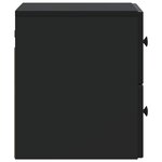 vidaXL Cabinet de chevet mural avec tiroir Noir 33 x 34 5 x 40 cm
