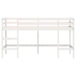 vidaXL Lit mezzanine enfants échelle blanc 90x200 cm bois pin massif