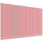 vidaXL Tissu de remplacement pour auvent rayures rouges et blanches
