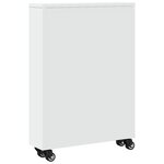 vidaXL Chariot de rangement étroit blanc 48x13x68 cm bois d'ingénierie