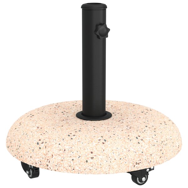 vidaXL Base de Parasol sur Roues pour poteaux de 37/42/52/58mm en Béton Jaune