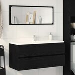 vidaXL Armoire d'évier chêne noir 100x38 5x45 cm bois d'ingénierie