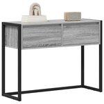 vidaXL Table d'appoint Gris Sonoma 100 x 36 x 75 cm Bois d'ingénierie