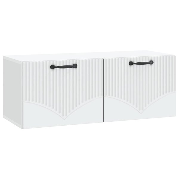 vidaXL Meuble TV mural Blanc 78 5 x 31 x 30 cm Bois d'ingénierie