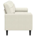 vidaXL Canapé 3 places avec oreillers décoratifs crème 210 cm velours