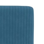 vidaXL Chaises à manger lot de 4 Bleu Velours