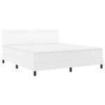 vidaXL Cadre de Lit avec Matelas Blanc 180 x 200 cm Faux cuir