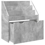 vidaXL Bibliothèque pour enfants Gris béton 60 x 29 5 x 69 cm