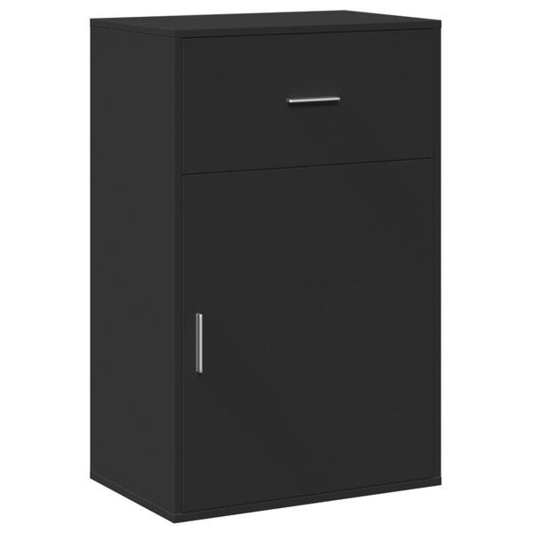 vidaXL Armoire de rangement noir 56 5x39x90 cm bois d'ingénierie