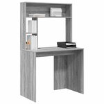 vidaXL Bureau Gris Sonoma 91 x 50 x 149 cm Bois d'ingénierie