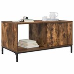 vidaXL Table basse Chêne fumé 90 x 49 x 46 cm Bois d'ingénierie