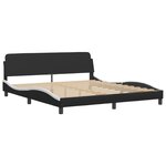 vidaXL Cadre de lit Viana avec LED sans matelas noir et blanc 180x200 cm
