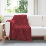 vidaXL Couvertures à jeter 6 Pièces Rouge Bordeaux 150 x 130 cm Toison