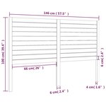 vidaXL Tête de lit 146x4x100 cm Bois massif de pin