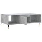 vidaXL Table basse gris béton 104x60x35 cm bois d'ingénierie