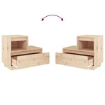 vidaXL Table de chevet 60x34x51 cm Bois de pin solide