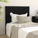 vidaXL Tête de lit Noir 95 5x4x100 cm Bois massif de pin
