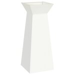 vidaXL Support de plante Blanc Métal 40 x 40 x 101 cm Détails Décoratifs