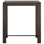 vidaXL Table de bar de jardin Marron 100x60 5x110 5 cm Résine tressée