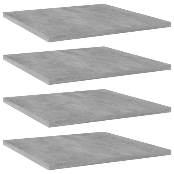 vidaXL Panneaux de bibliothèque 4 Pièces gris béton bois d’ingénierie