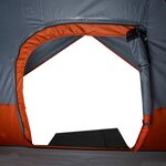 vidaXL Tente de camping à dôme 2 personnes gris et orange imperméable
