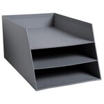 Corbeille À Courrier Combo 3 Niveaux Carton Teksto - Gris - X 4 - Exacompta