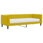 vidaXL Lit de jour avec matelas jaune 80x200 cm velours