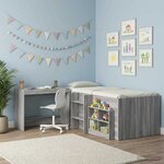 vidaXL Bureau de lit Sonoma gris Bois d'ingénierie 100 x 45 x 75 cm