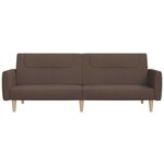 vidaXL Canapé-lit à 2 places taupe tissu