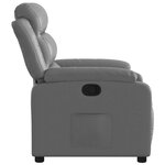 vidaXL Fauteuil inclinable Gris Similicuir