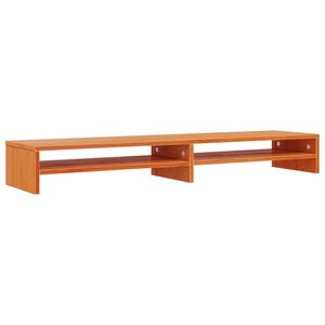 vidaXL Support de moniteur marron miel 100x24x13 cm bois de pin solide