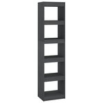 vidaXL Bibliothèque/Séparateur de pièce Gris 40x30x167 5 cm Pin massif