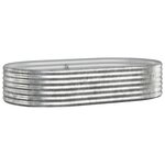 vidaXL Lit surélevé de jardin Acier enduit de poudre Argenté