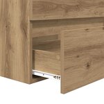 vidaXL Ensemble de mobilier de salle de bain 3 Pièces Chêne Noir et Blanc
