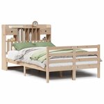vidaXL Lit bibliothèque sans matelas 135x190 cm bois de pin massif